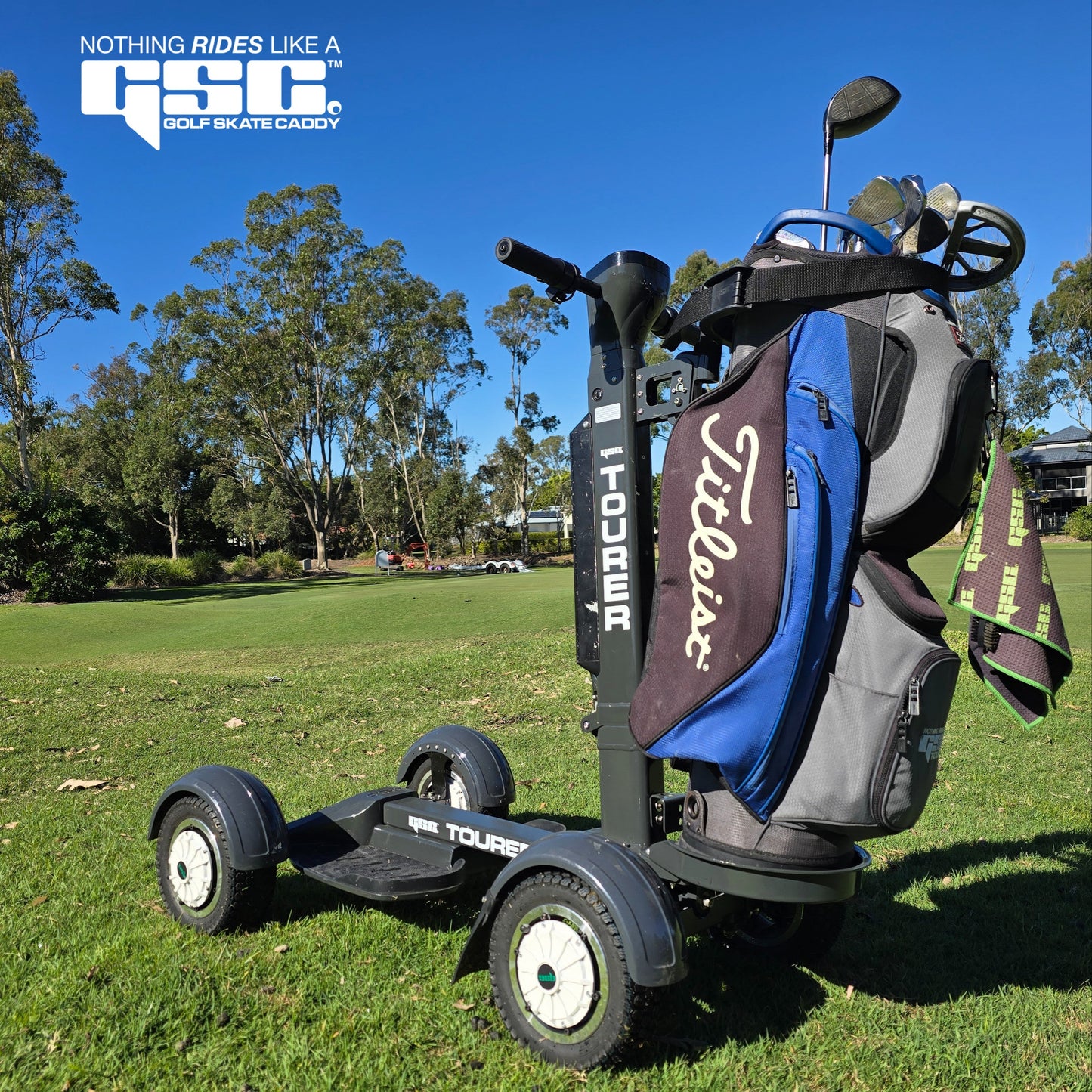 GSC Tourer X Electric Golf Scooter on the course