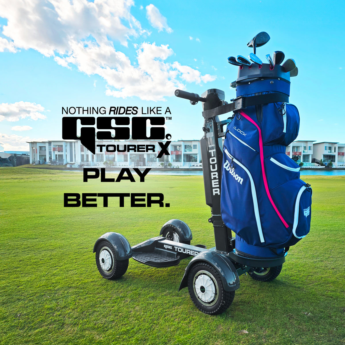 GSC Tourer X Electric Golf Scooter Stand on Cart Alternative – Golf ...